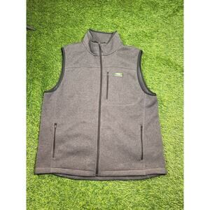 L.L.Bean Fleece Vest Men’s Large Regular Gray Full Zip Outdoor Hiking